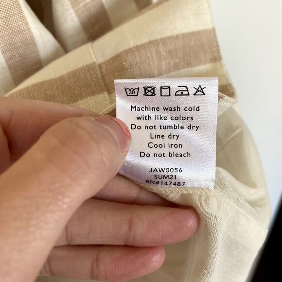 NWT Draper James Blazer in Awning Stripe Camel Size 2 - Picture 6 of 7